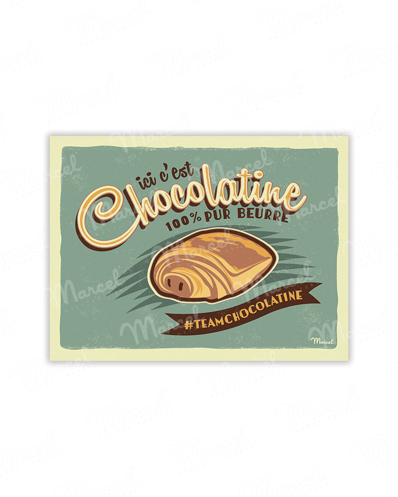 Carte Postale "ici c'est Chocolatine" A5