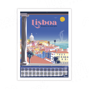 Postcard LISBONNE "Miradouro de Santa Luzia" A5