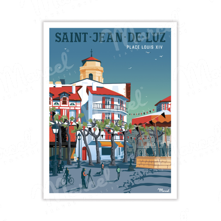 Postcard SAINT-JEAN-DE-LUZ "Place Louis XIV" A5