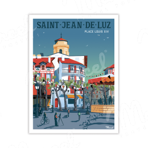 Carte Postale SAINT-JEAN-DE-LUZ "Place Louis XIV" A5