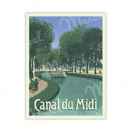 Carte Postale CANAL DU MIDI "Croisière fluviale" A5