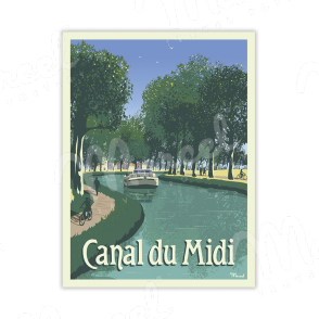 Carte Postale CANAL DU MIDI "Croisière fluviale" A5