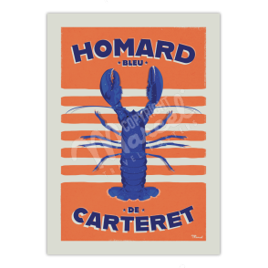 Affiche HOMARD Bleu de CARTERET