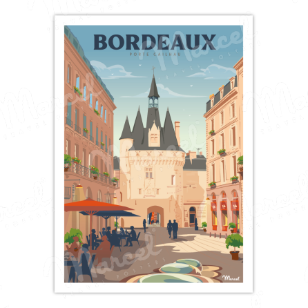 Affiche BORDEAUX "Porte Cailhau"