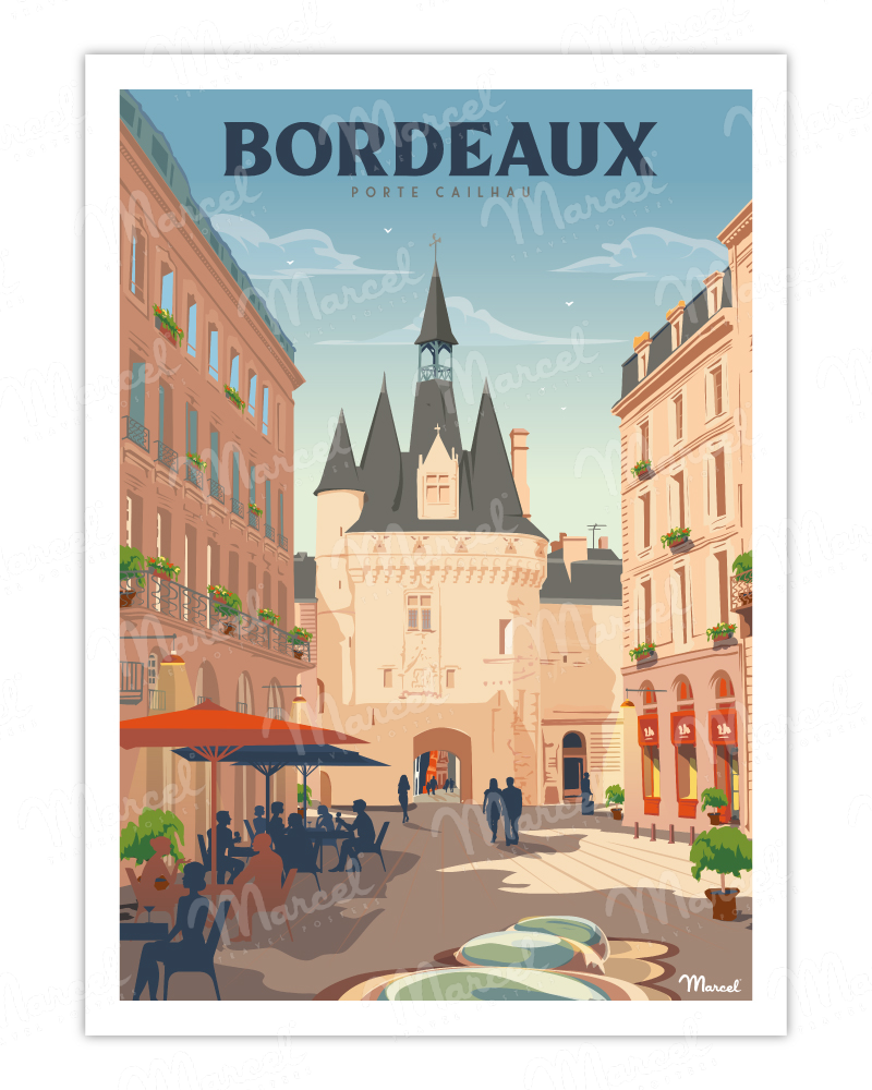 Affiche BORDEAUX "Porte Cailhau"