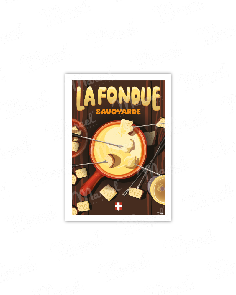 Carte Postale "La Fondue Savoyarde"