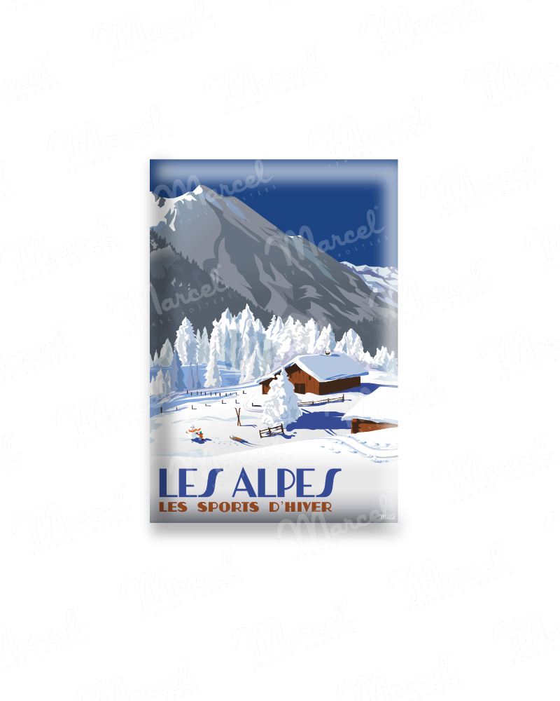 Magnet LES ALPES "Chalets d'Altitude"