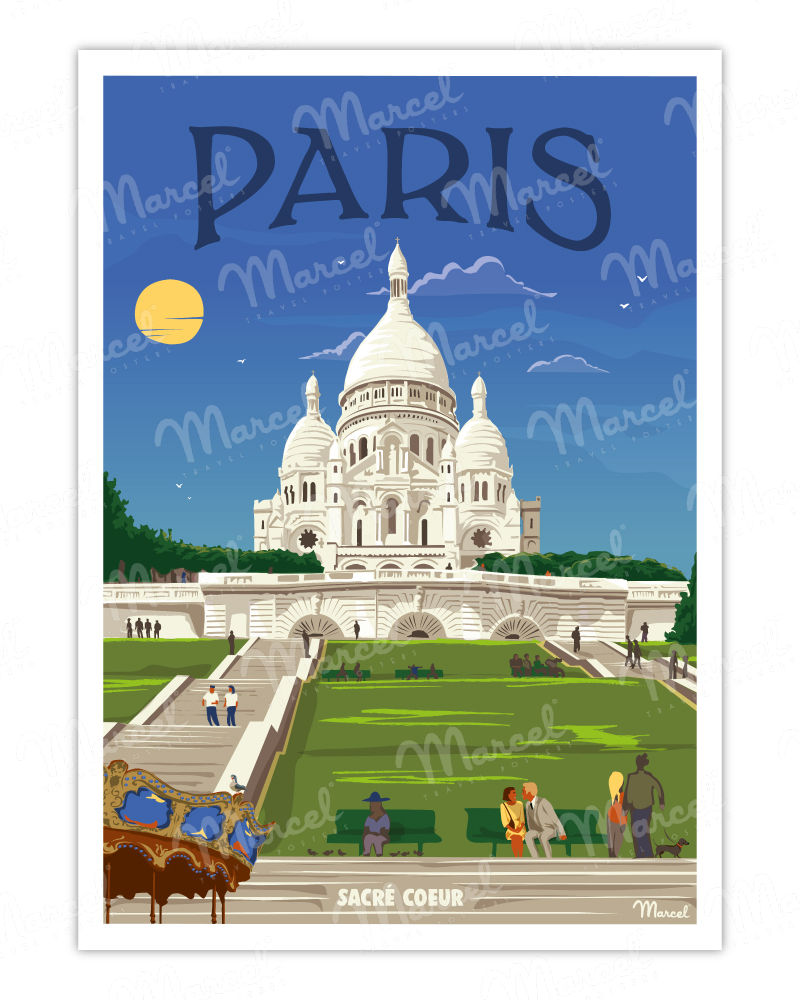 Affiche PARIS "Sacré-Cœur"