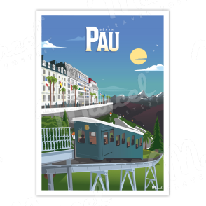 Affiche PAU "le Funiculaire"