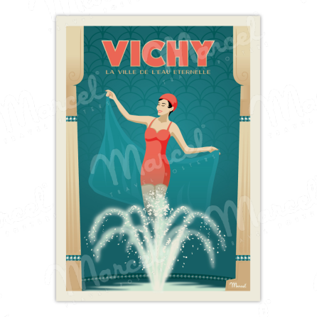 Poster VICHY "l'eau éternelle"