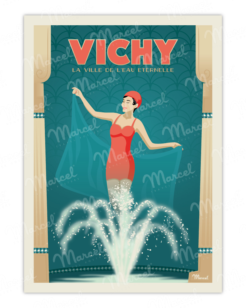 Poster VICHY "l'eau éternelle"