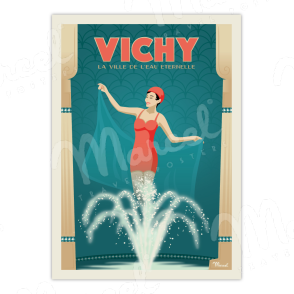 Poster VICHY "l'eau éternelle"