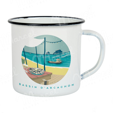 Mug BASSIN D'ARCACHON "Cabanes et Huitres"