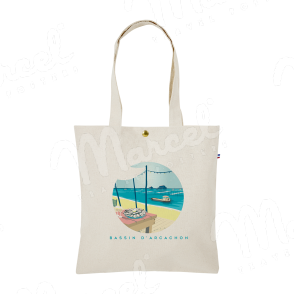 Tote Bag BASSIN D'ARCACHON "Huîtres et Cabanes"