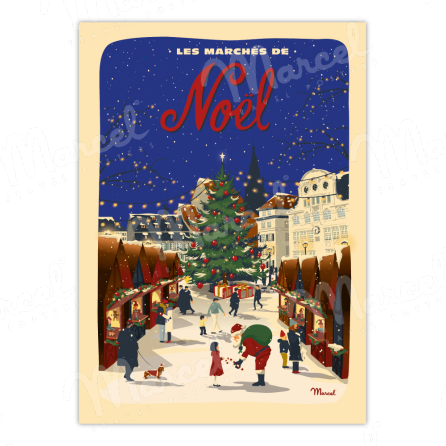 Affiche "Les marchés de Noël"