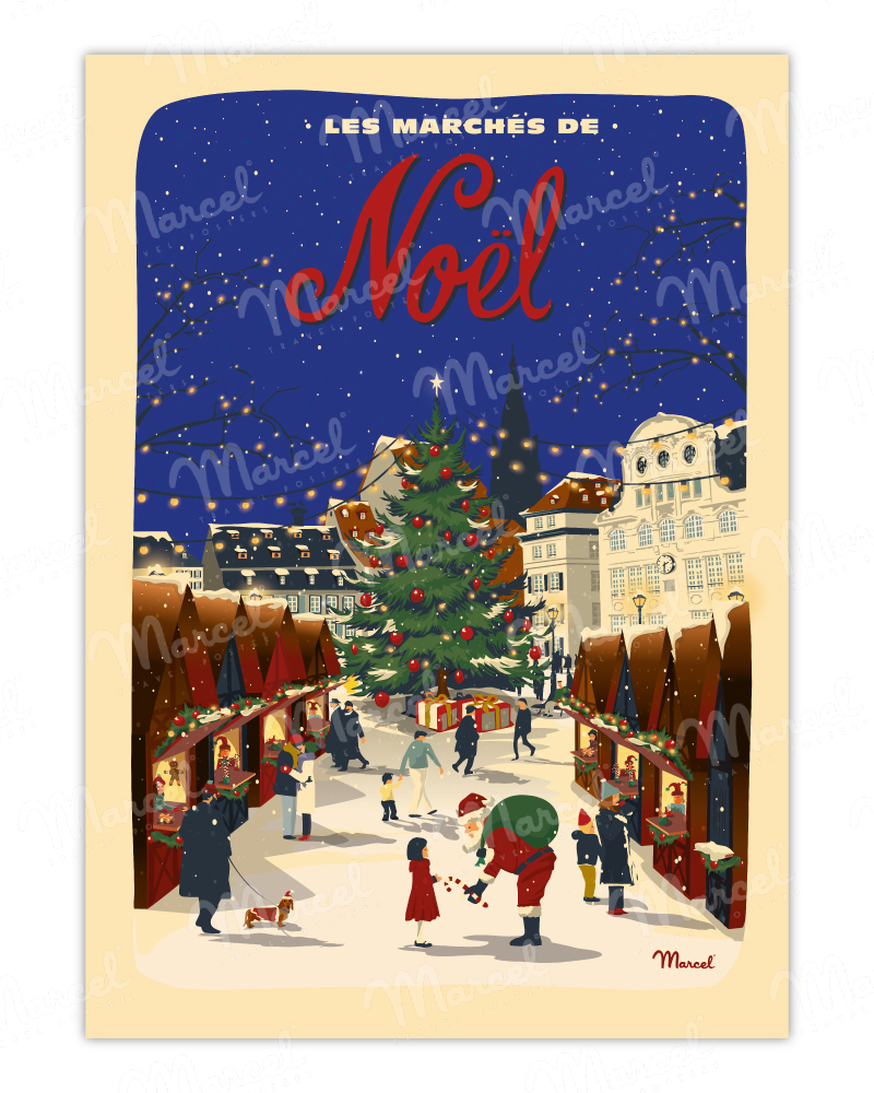 Affiche "Les marchés de Noël"