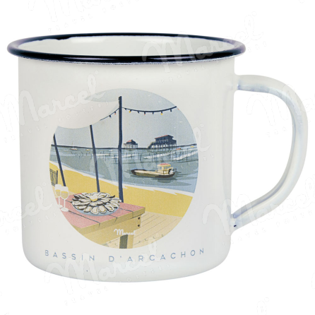 Mug BASSIN D'ARCACHON "Cabanes et Huitres"