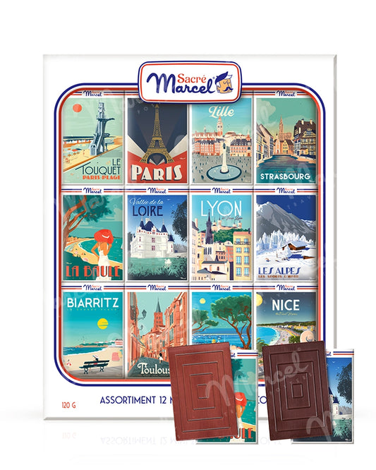 France map case | 12 mini-tablets | Sacré Marcel
