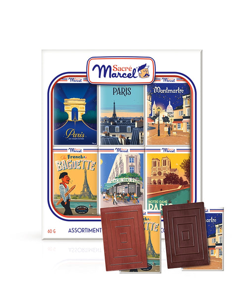 Paris Case | 6 mini-tablets | Sacré Marcel – Marcel Travel Posters