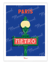 Affiche Travel Color PARIS "Métro"