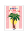 Carte postale Travel Color CÔTE D'AZUR "Palmier"