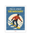 Carte Postale Travel Color "Snowboard"