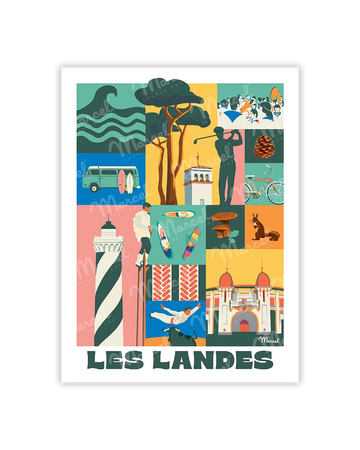 Carte Postale City Color LANDES