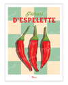 Affiche Travel Color "Piment d'Espelette"
