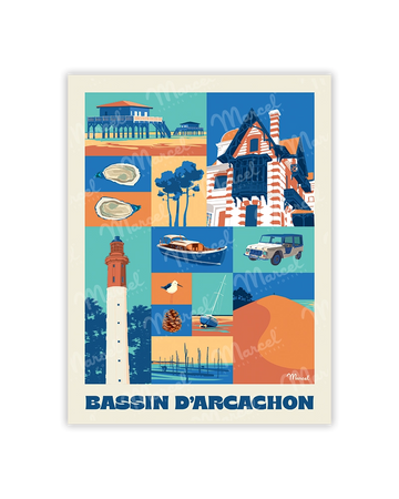 Carte Postale City Color BASSIN D'ARCACHON