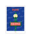 Travel Color PARIS "Metro" postcard