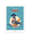 Travel Color PARIS "Pigeon" postcard