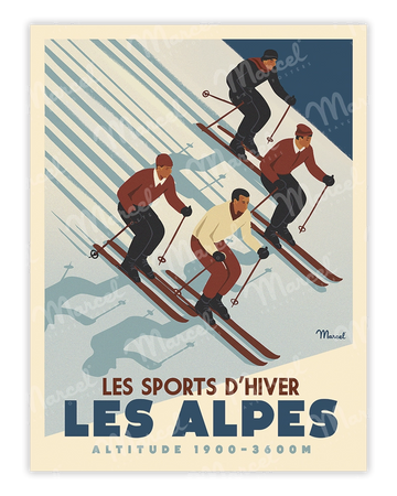 Affiche ALPES "Ski Altitude"