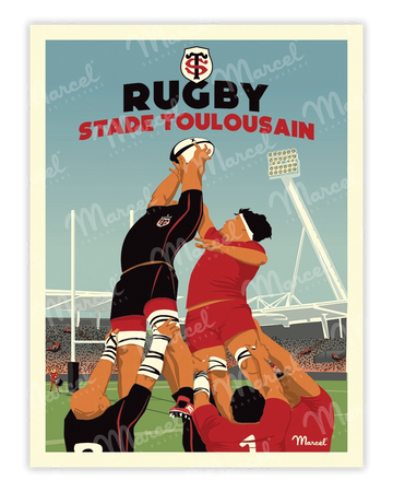 Affiche Officielle Marcel x Stade Toulousain "La Touche"