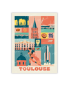 Carte Postale City Color TOULOUSE
