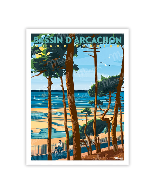 Postcard of the Arcachon Basin "Pereire Beach"