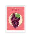 Carte Postale Travel Color "Vin et Grappe de raisin"