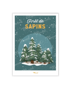 Carte Postale Travel Color "Forêt de sapins"