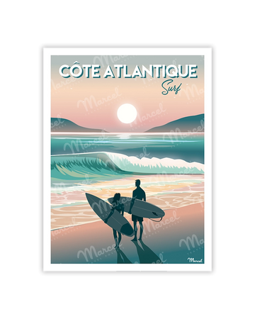 Postcard "Sunset Surf"
