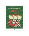 Carte Postale Travel Color "Les chaussettes de Noël"