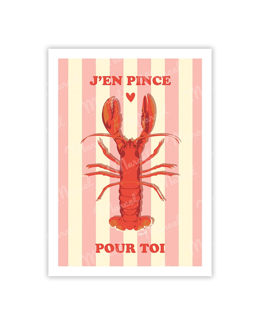 Carte Postale AMOUR "Homard"