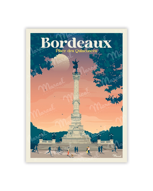 Carte Postale BORDEAUX "Place des Quinconces"
