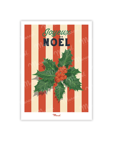 Carte Postale Travel Color "Le houx de Noël"