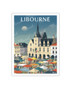 Carte Postale LIBOURNE "Place du Marché"