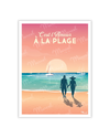 Carte Postale "C'est l'amour à la plage"