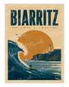 Affiche BIARRITZ "Surf la Grande Plage"