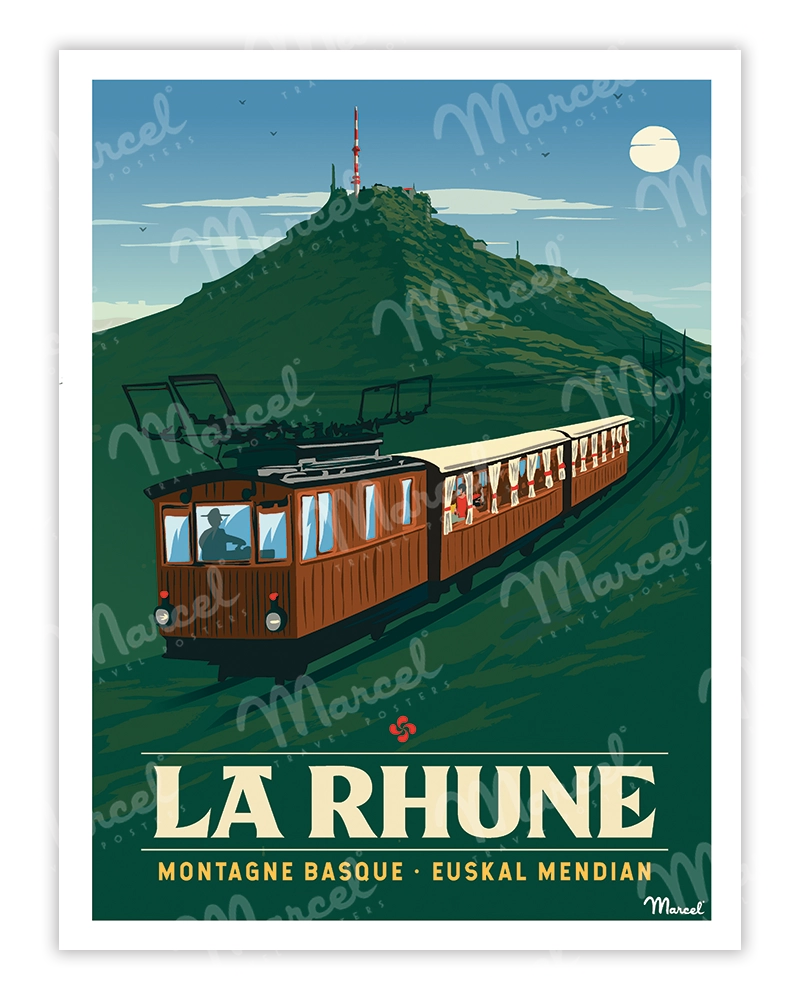 Affiche LA RHUNE "Le Train"
