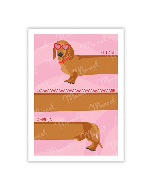 Carte Postale AMOUR "Teckel"