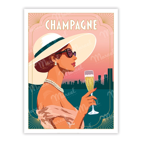 femme en train de boire du champagne