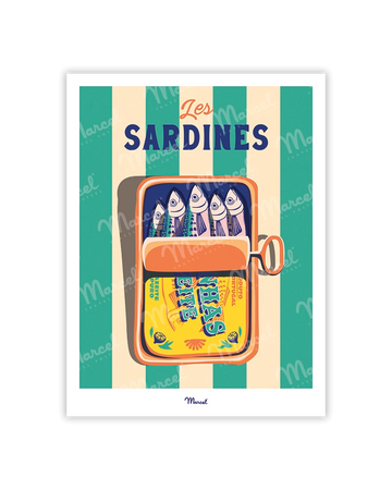 Carte postale Travel Color "Les Sardines"