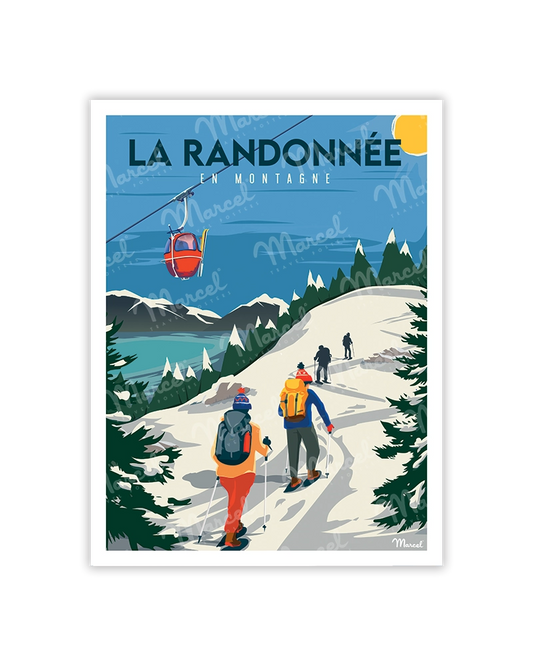 Carte Postale "La Randonnée en Hiver"